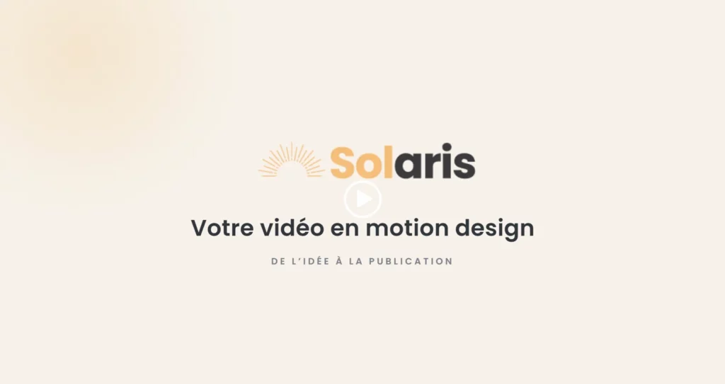Vignette de la vidéo en motion design sur la méthode Solaris