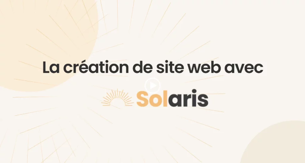 Vignette de la vidéo en motion design sur la création de site internet avec Solaris